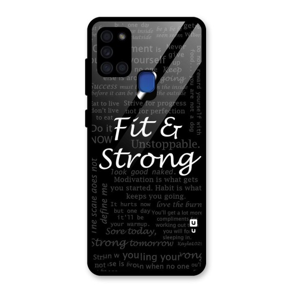 Fit And Strong Glass Back Case for Galaxy A21s