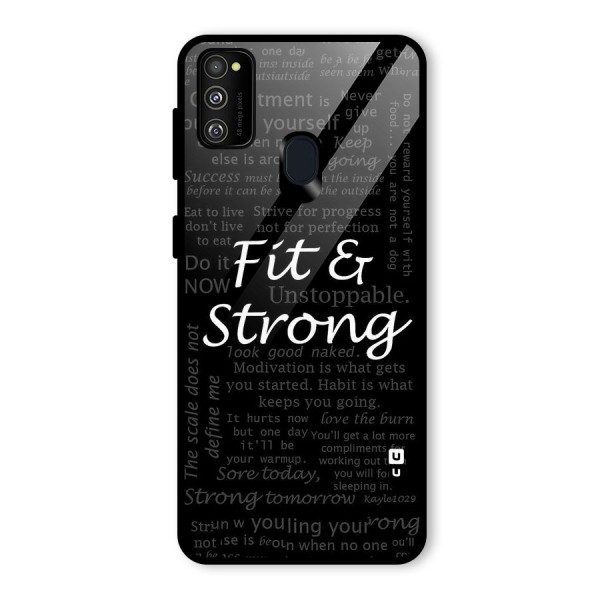 Fit And Strong Glass Back Case for Galaxy M21