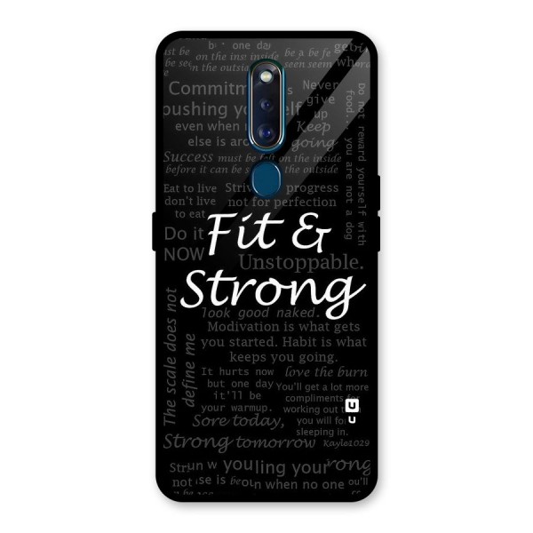 Fit And Strong Glass Back Case for Oppo F11 Pro