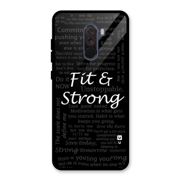 Fit And Strong Glass Back Case for Poco F1