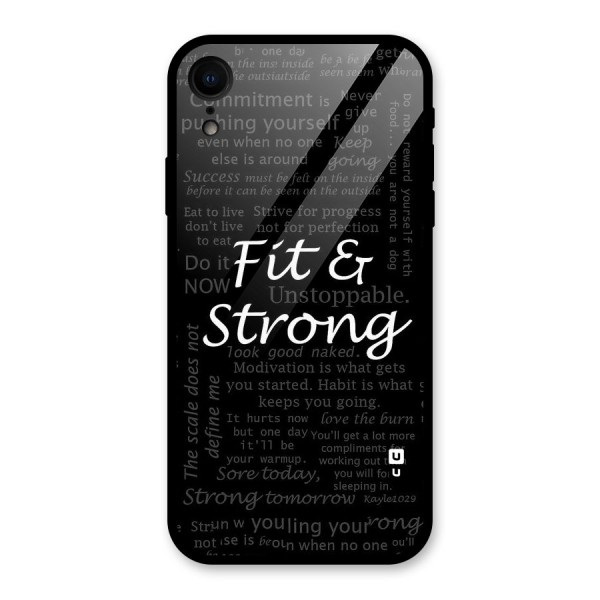 Fit And Strong Glass Back Case for XR