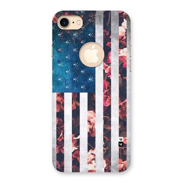 Flag Stripes Back Case for iPhone 8 Logo Cut