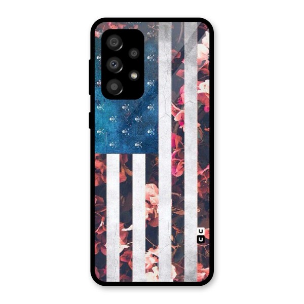 Flag Stripes Glass Back Case for Galaxy A32