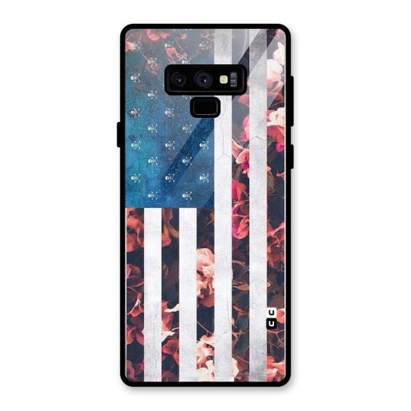 Flag Stripes Glass Back Case for Galaxy Note 9