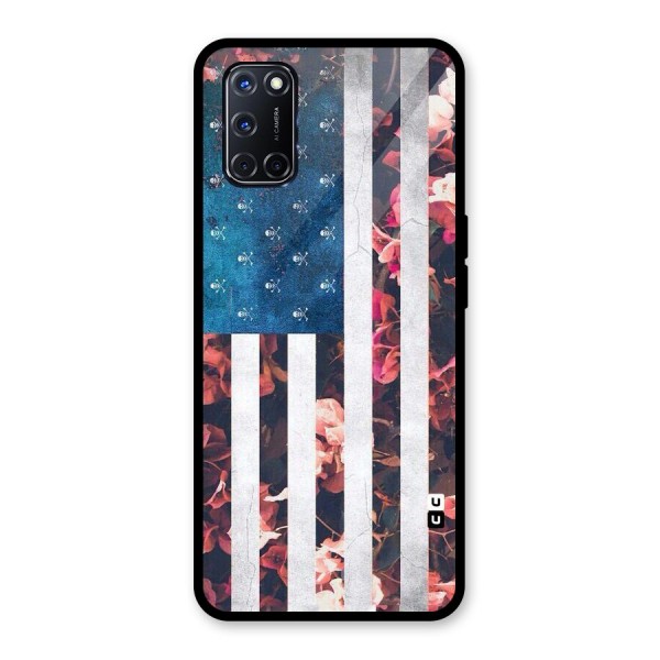 Flag Stripes Glass Back Case for Oppo A52