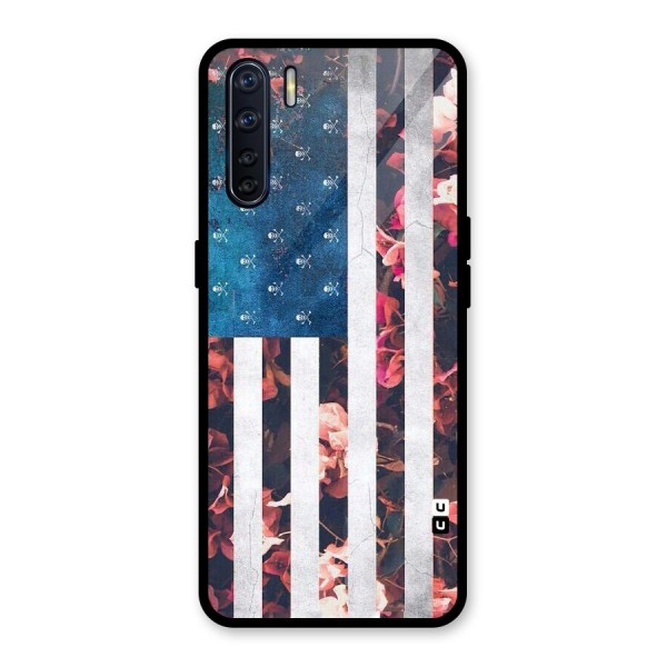 Flag Stripes Glass Back Case for Oppo F15