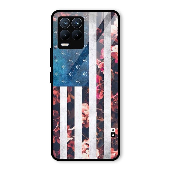 Flag Stripes Glass Back Case for Realme 8