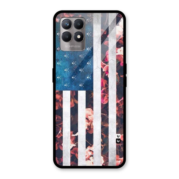 Flag Stripes Glass Back Case for Realme 8i