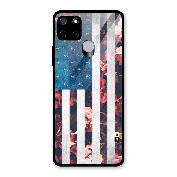 Flag Stripes Glass Back Case for Realme C12