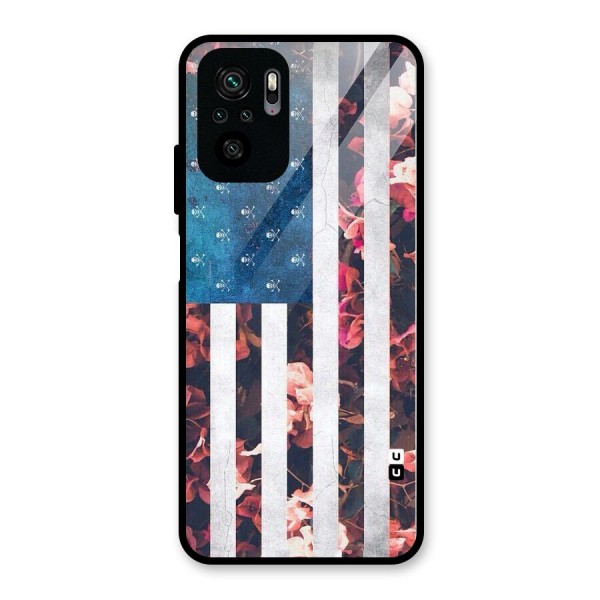 Flag Stripes Glass Back Case for Redmi Note 10