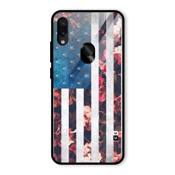 Flag Stripes Glass Back Case for Redmi Note 7