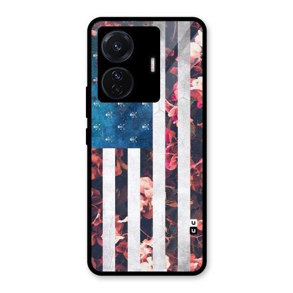 Flag Stripes Glass Back Case for Vivo T1 Pro