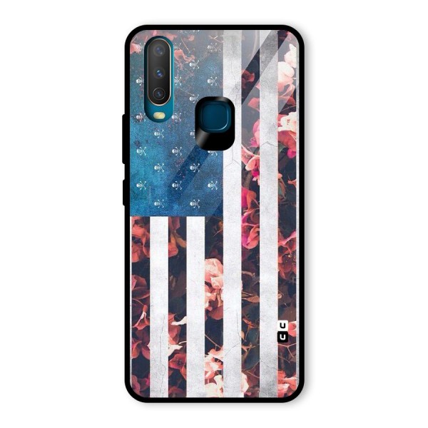 Flag Stripes Glass Back Case for Vivo Y12