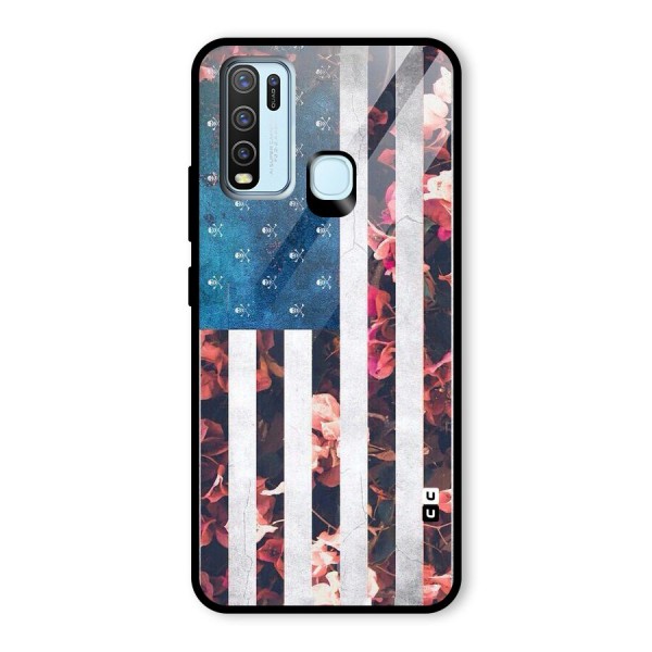 Flag Stripes Glass Back Case for Vivo Y30