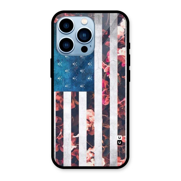 Flag Stripes Glass Back Case for iPhone 13 Pro