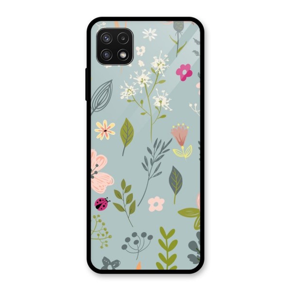 Flawless Flowers Glass Back Case for Galaxy A22 5G