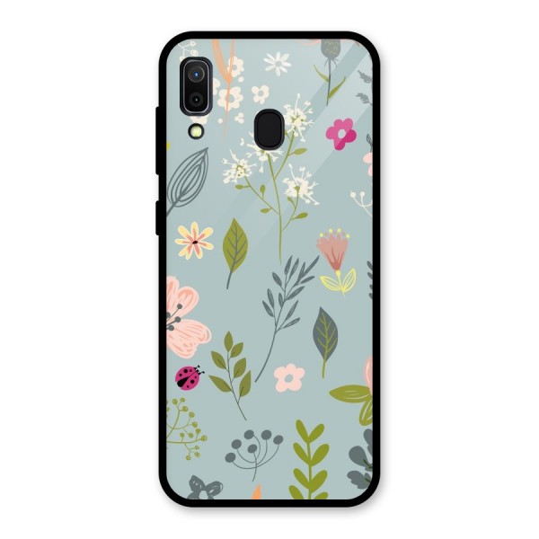 Flawless Flowers Glass Back Case for Galaxy A30