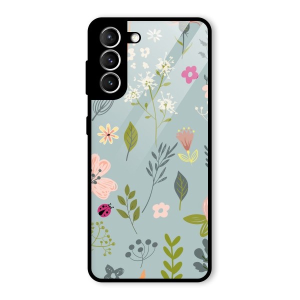 Flawless Flowers Glass Back Case for Galaxy S21 5G