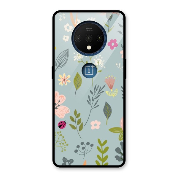 Flawless Flowers Glass Back Case for OnePlus 7T