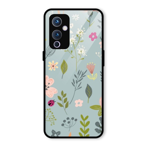 Flawless Flowers Glass Back Case for OnePlus 9