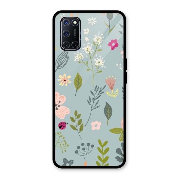 Flawless Flowers Glass Back Case for Oppo A52