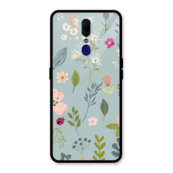 Flawless Flowers Glass Back Case for Oppo F11