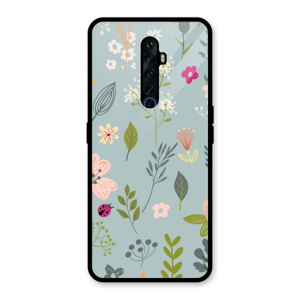 Flawless Flowers Glass Back Case for Oppo Reno2 Z