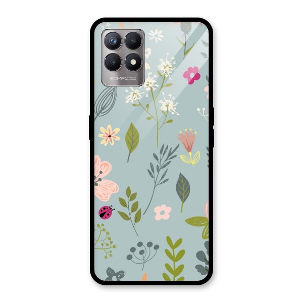 Flawless Flowers Glass Back Case for Realme 8i