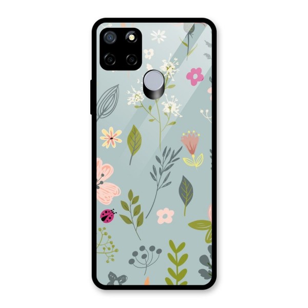 Flawless Flowers Glass Back Case for Realme C15