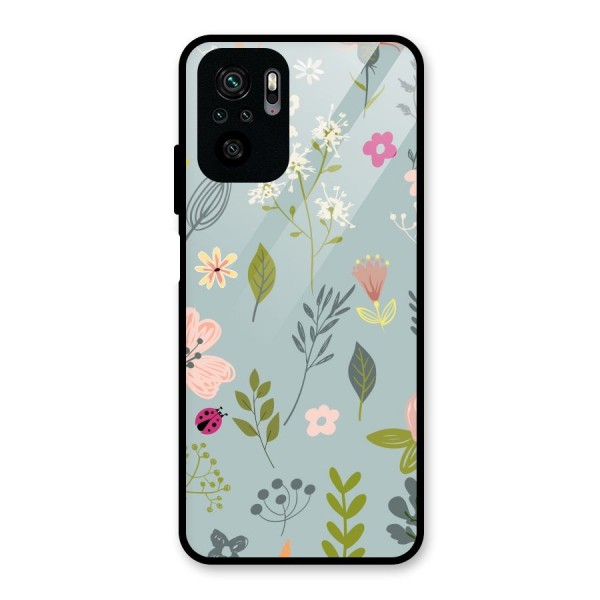 Flawless Flowers Glass Back Case for Redmi Note 10