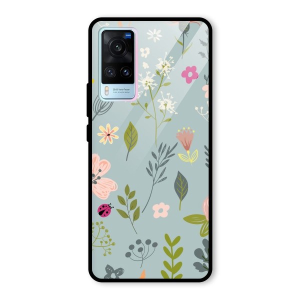 Flawless Flowers Glass Back Case for Vivo X60