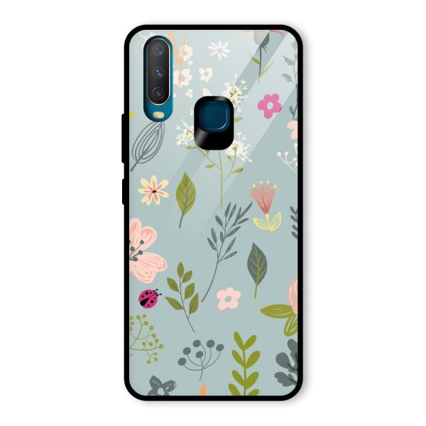 Flawless Flowers Glass Back Case for Vivo Y12