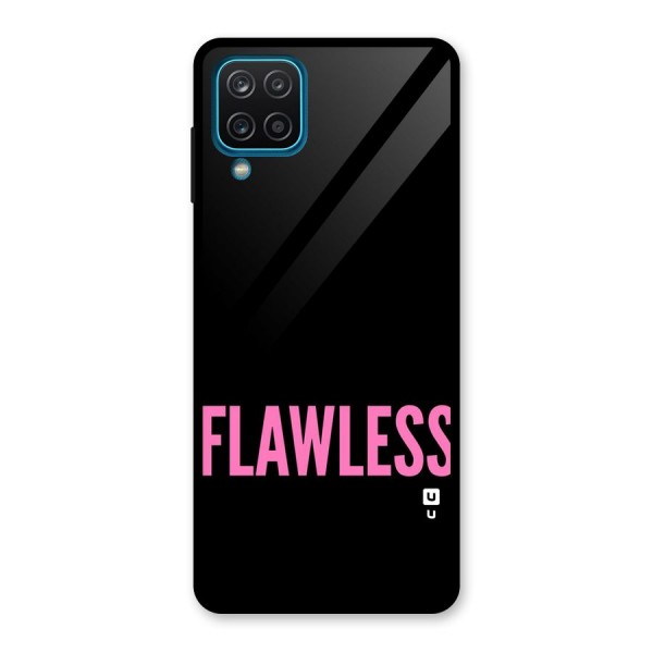 Flawless Pink Design Glass Back Case for Galaxy A12