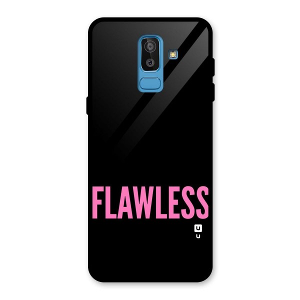 Flawless Pink Design Glass Back Case for Galaxy J8