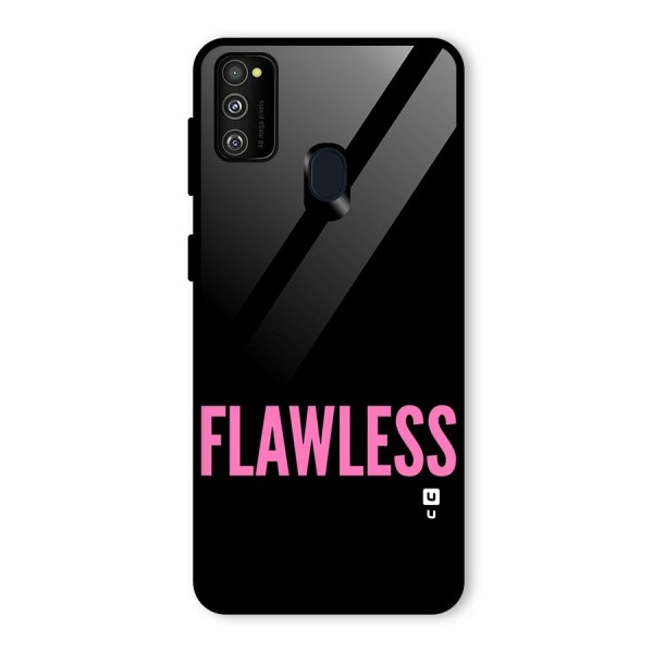 Flawless Pink Design Glass Back Case for Galaxy M21