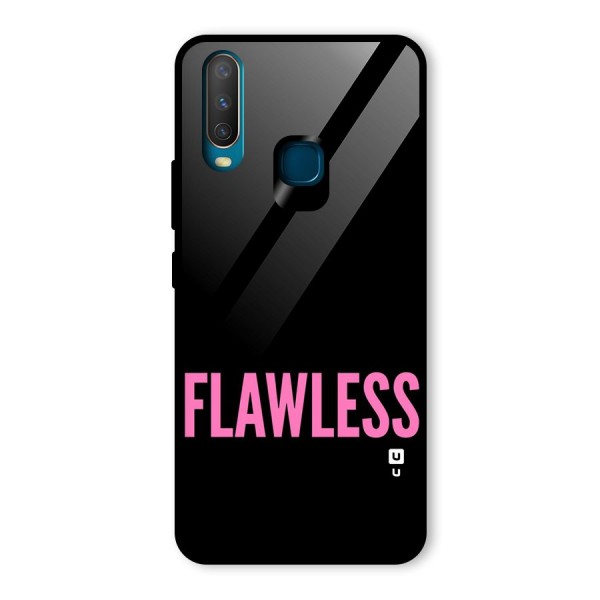 Flawless Pink Design Glass Back Case for Vivo Y12