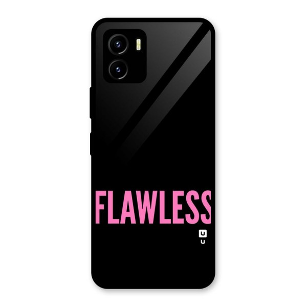 Flawless Pink Design Glass Back Case for Vivo Y15s