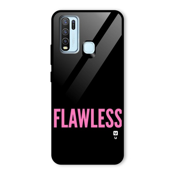 Flawless Pink Design Glass Back Case for Vivo Y30