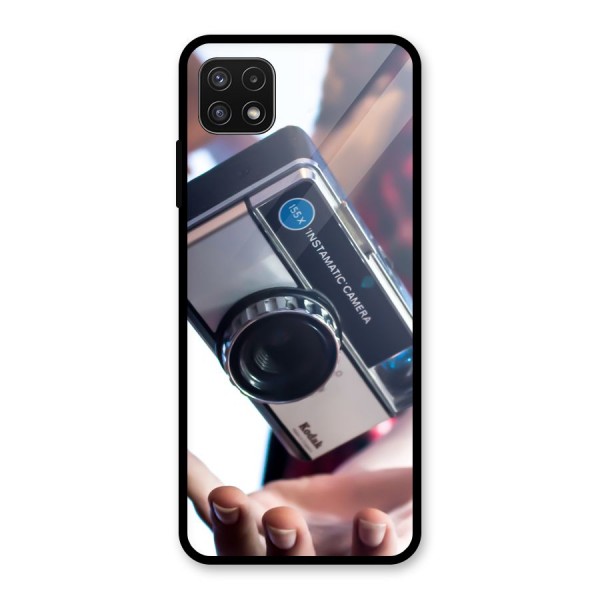 Floating Camera Glass Back Case for Galaxy A22 5G