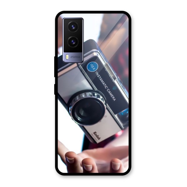 Floating Camera Glass Back Case for Vivo V21e 5G