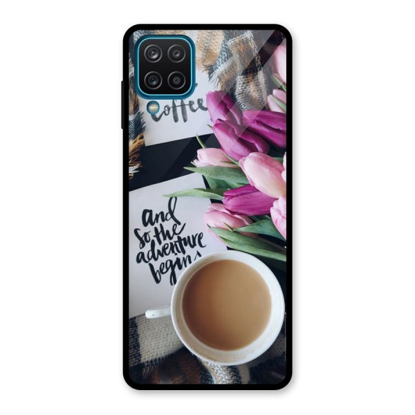 Floral Adventure Glass Back Case for Galaxy A12