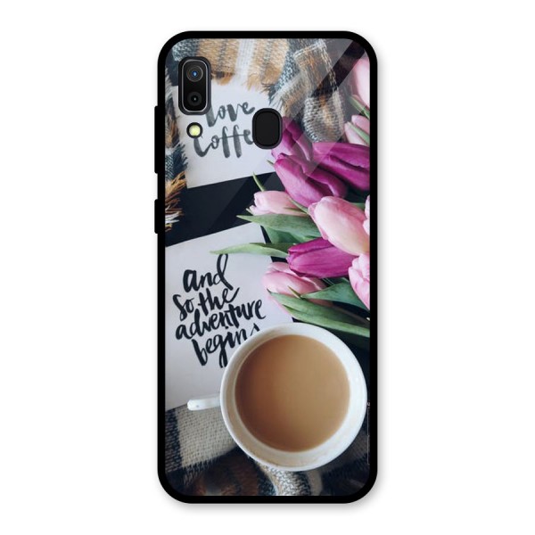 Floral Adventure Glass Back Case for Galaxy A30