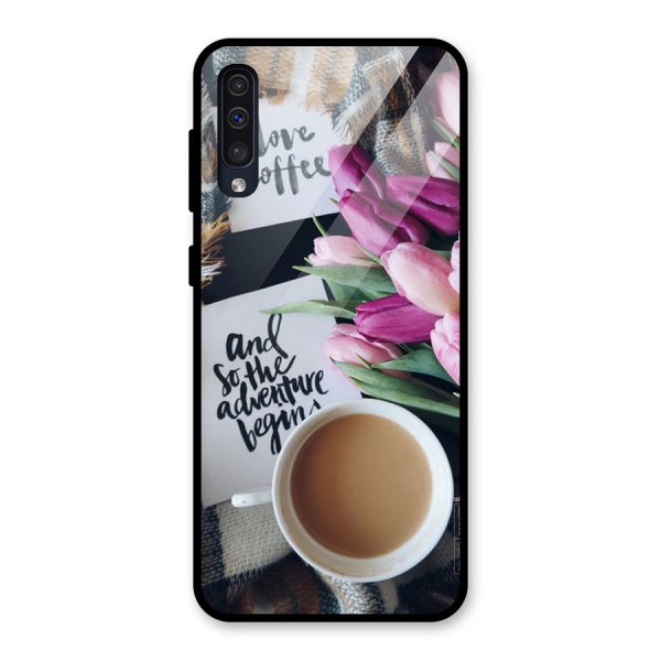 Floral Adventure Glass Back Case for Galaxy A50s