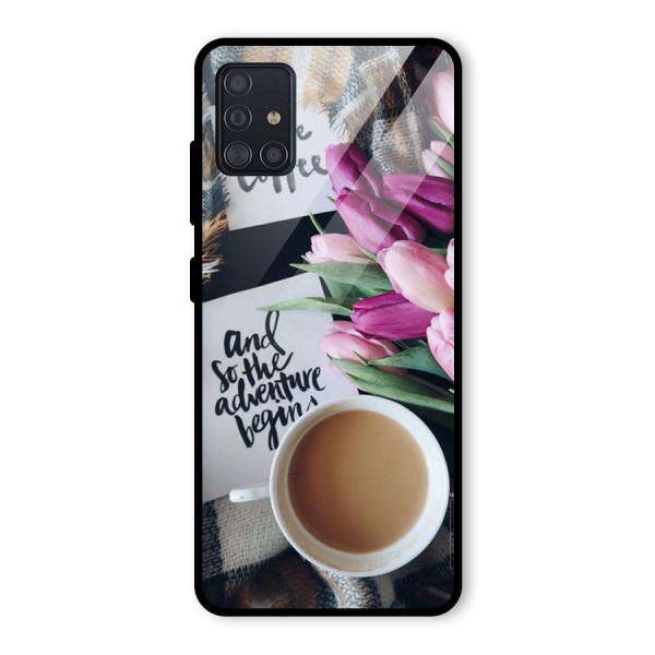 Floral Adventure Glass Back Case for Galaxy A51