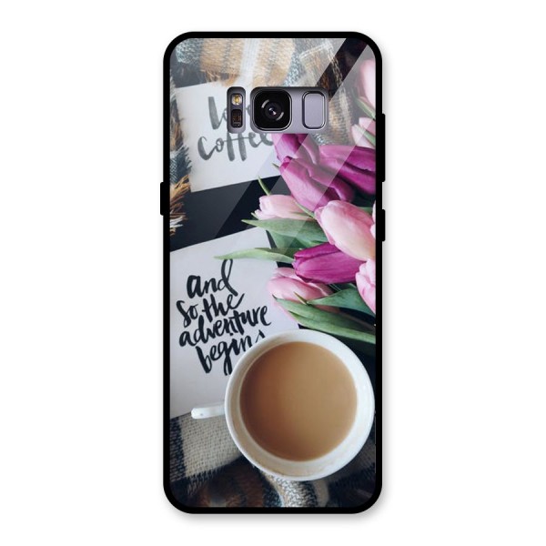 Floral Adventure Glass Back Case for Galaxy S8