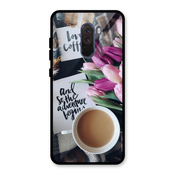 Floral Adventure Glass Back Case for Poco F1