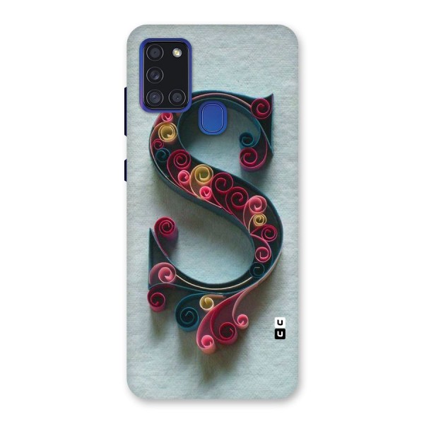 Floral Alphabet Back Case for Galaxy A21s