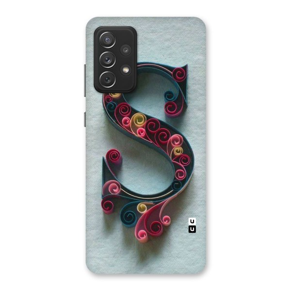 Floral Alphabet Back Case for Galaxy A72