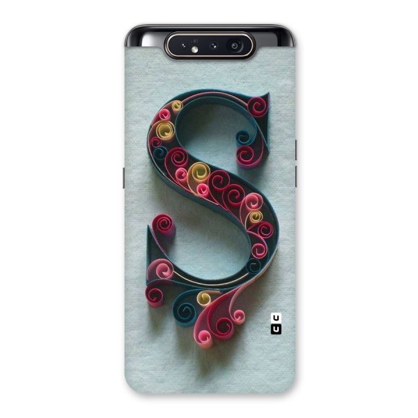 Floral Alphabet Back Case for Galaxy A80