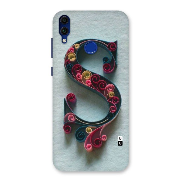 Floral Alphabet Back Case for Honor 8C